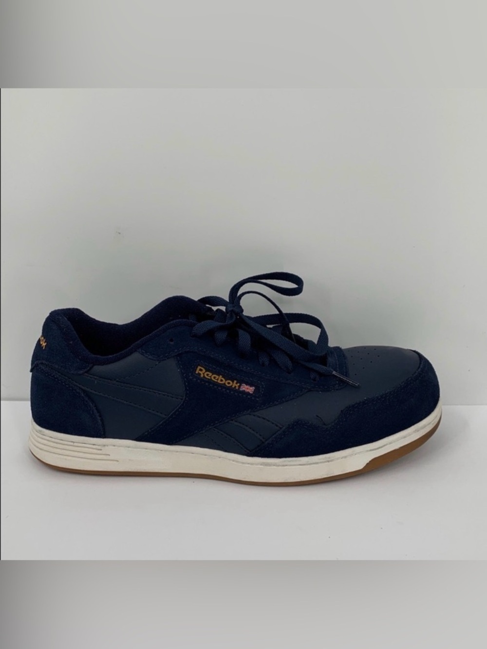 Reebok club Memt work sneaker leather composite safety toe blue men 10.5 WIDE